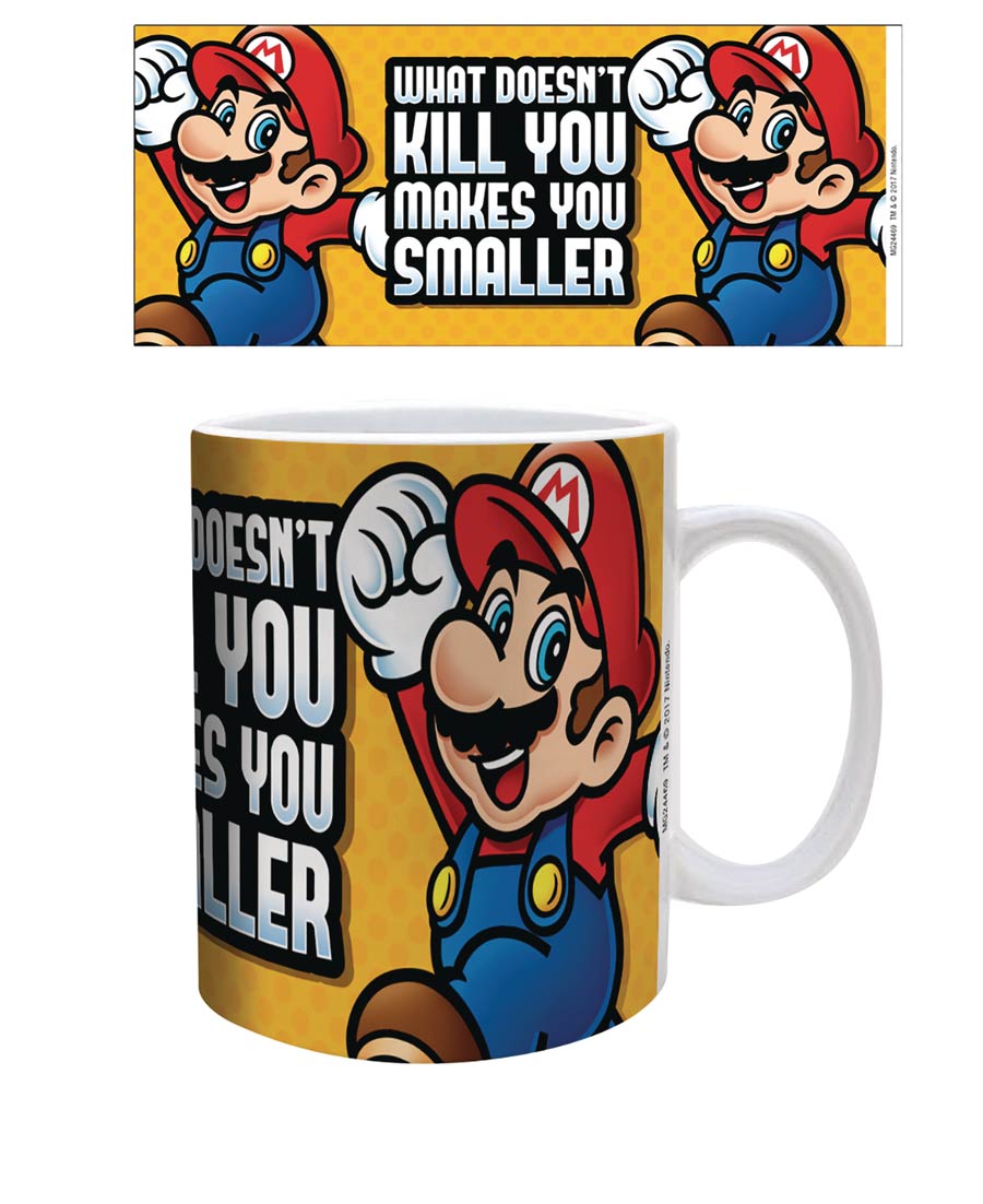Super Mario 11-Ounch Mug - What Doesnt Kill You Makes You Smaller