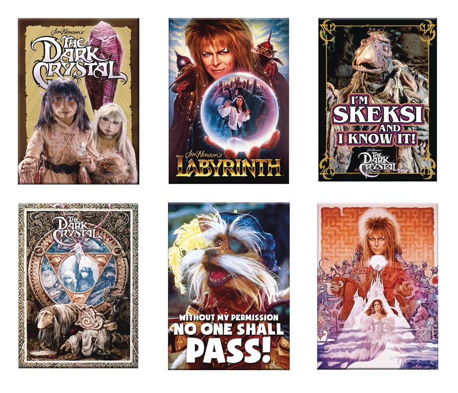 Labyrinth And The Dark Crystal Flat Magnet 18-Piece Assortment Case