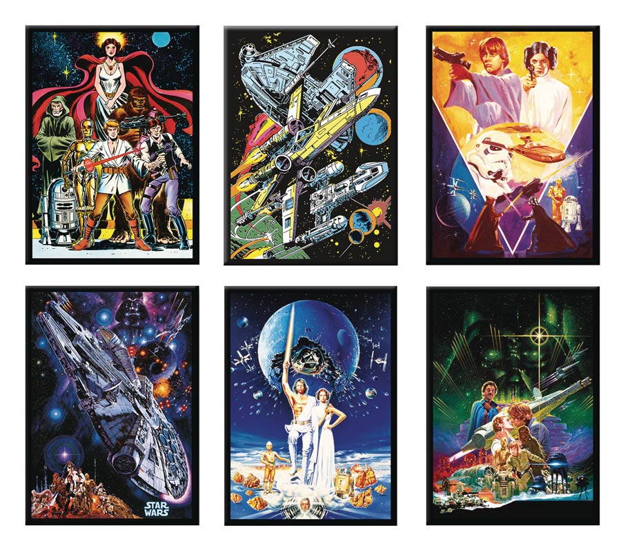 Star Wars Artwork Flat Magnet 18-Piece Assortment Case