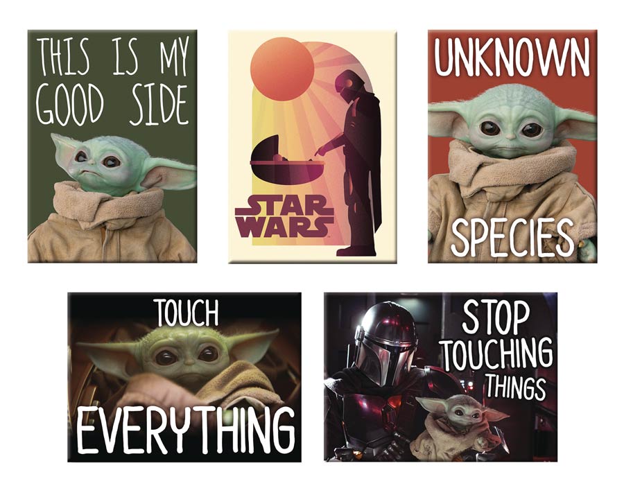 Star Wars Mandalorian Child Flat Magnet 18-Piece Assortment Case
