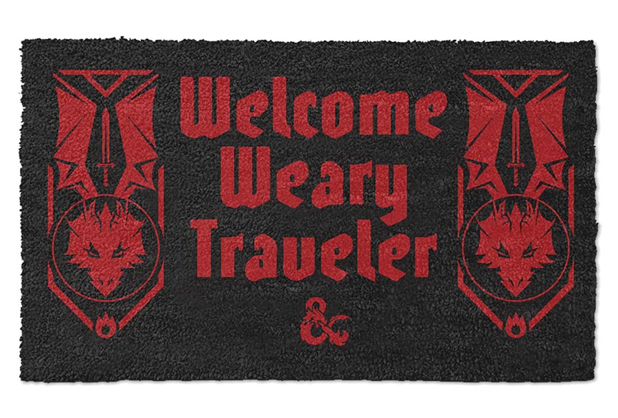 Dungeons & Dragons Welcome Weary Traveler Doormat