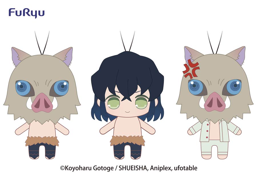 Demon Slayer Kimetsu No Yaiba Plush Toy 3-Piece Set - Inosuke