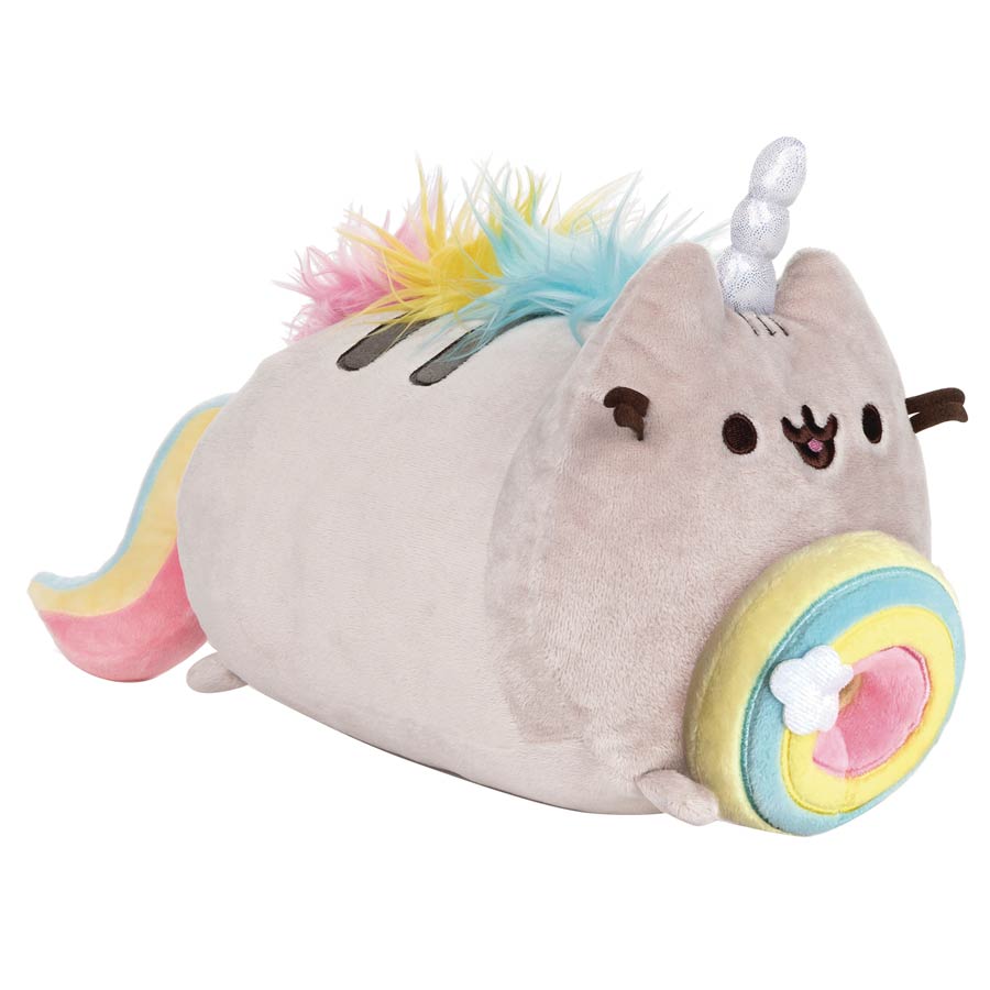 Gund Pusheenicorn Donut Log Rainbow 9.5-Inch Plush