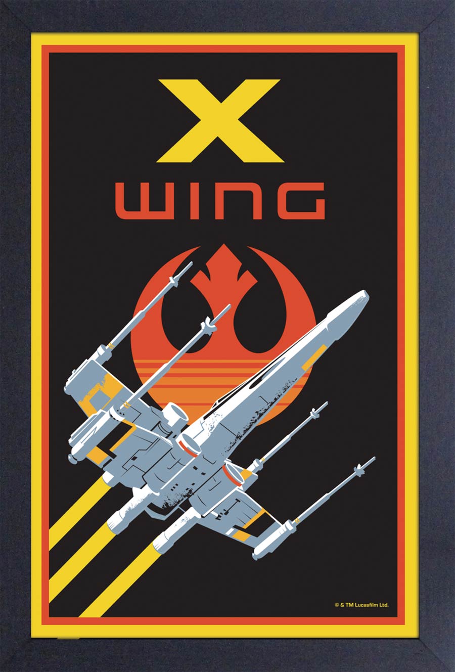 Star Wars 11x17 Framed Print - X-Wing Design