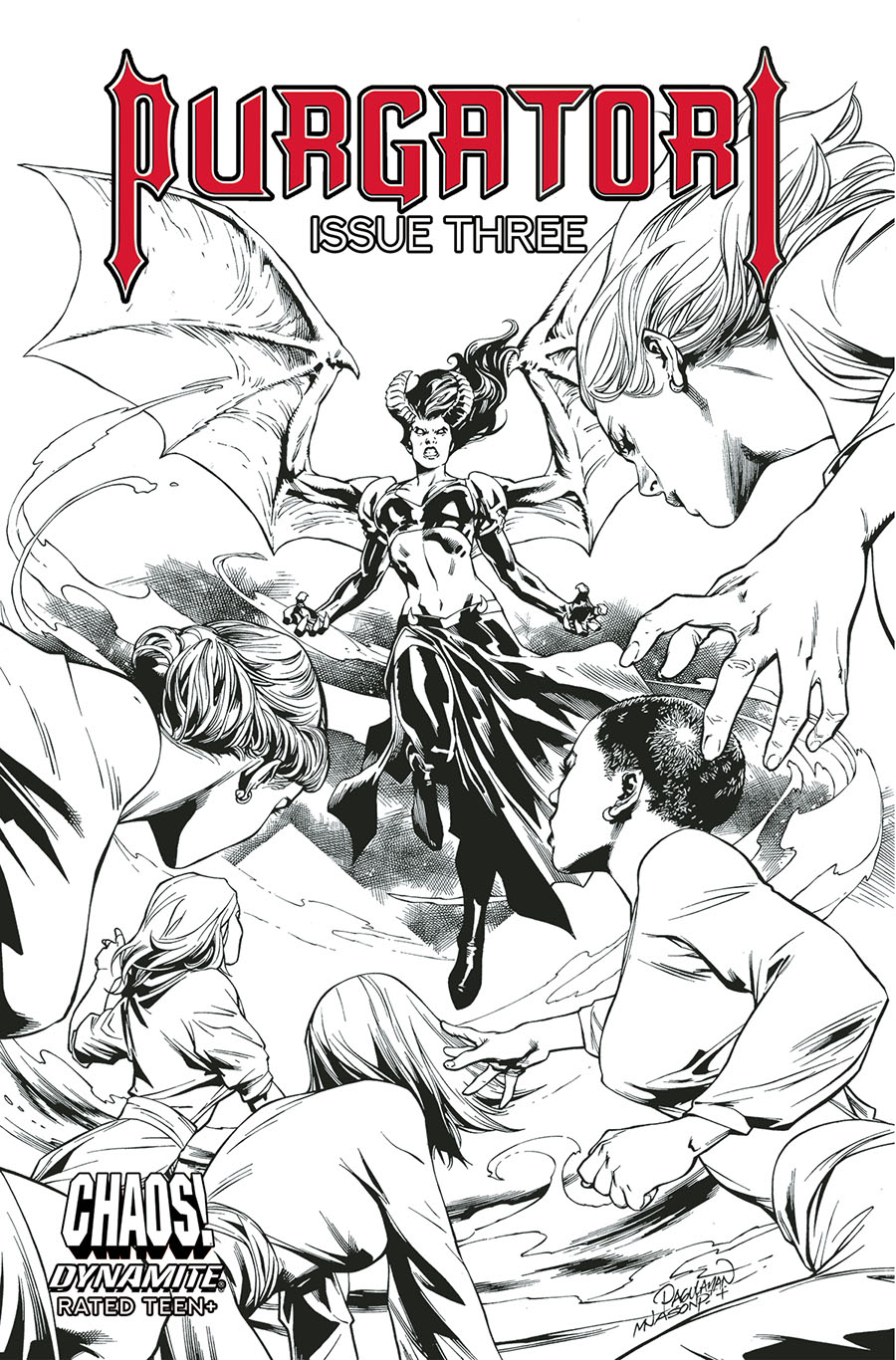 Purgatori Vol 4 #3 Cover E Incentive Carlo Pagulayan Black & White Cover