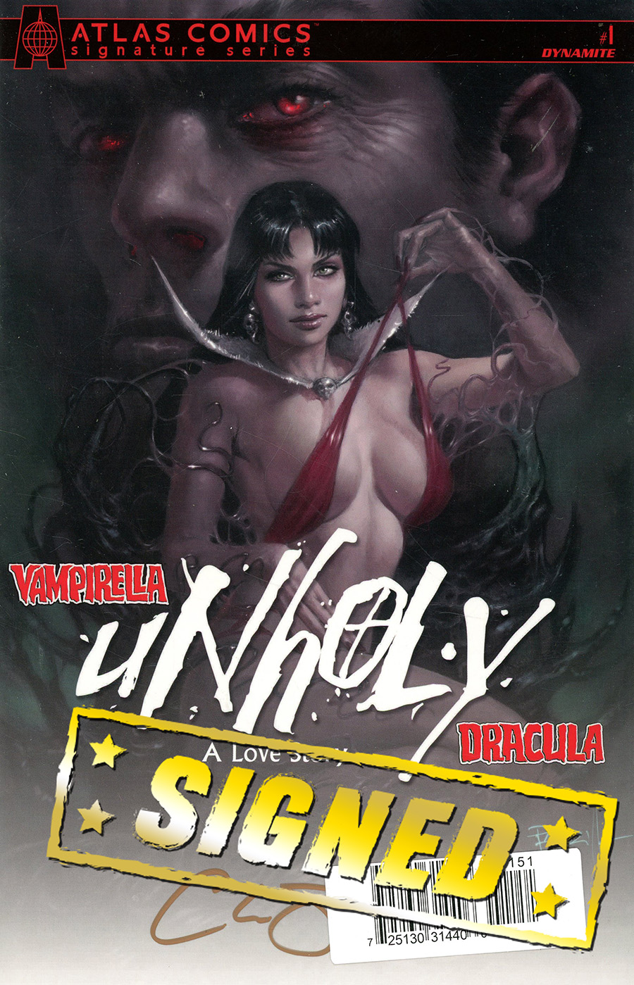 Vampirella Dracula Unholy #1 Cover O Atlas Comics Signature Series Signed By Christopher Priest