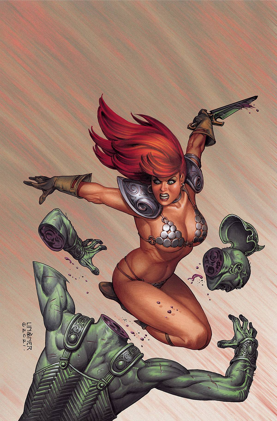 Invincible Red Sonja #7 Cover L Limited Edition Joseph Michael Linsner Virgin Cover