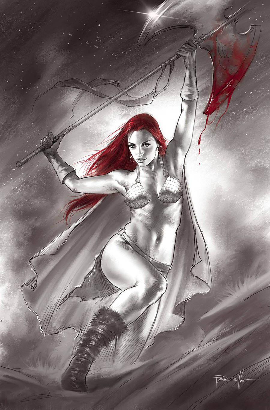 Red Sonja Black White Red #5 Cover I Limited Edition Lucio Parrillo Virgin Cover