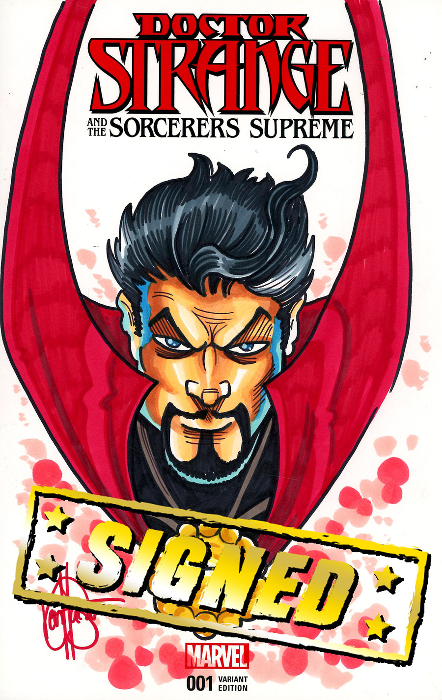 Doctor Strange Vol 4 #1 Cover M DF Signed & Remarked By Ken Haeser