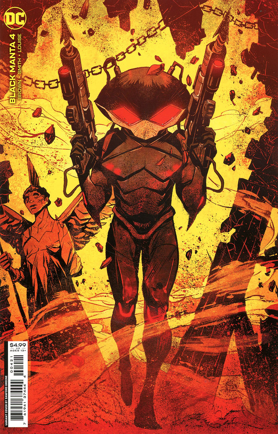 Black Manta #4 Cover B Variant Sanford Greene Card Stock Cover