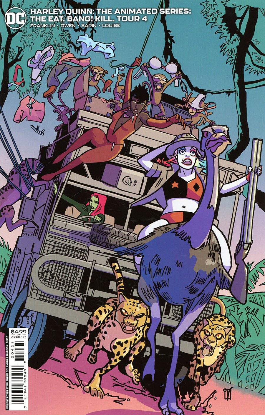 Harley Quinn The Animated Series The Eat Bang Kill Tour #4 Cover B Variant Valentine De Landro Card Stock Cover