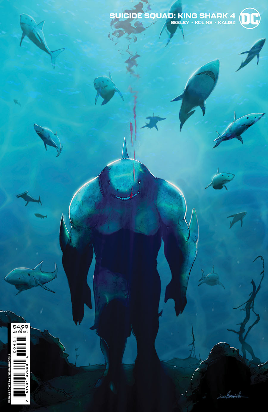 Suicide Squad King Shark #4 Cover B Variant Livio Ramondelli Card Stock Cover