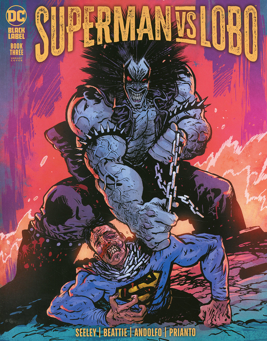 Superman vs Lobo #3 Cover B Variant Daniel Warren Johnson Cover