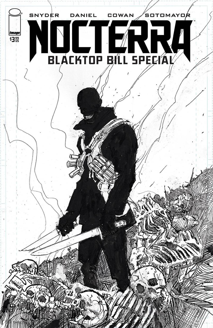 Nocterra Blacktop Bill Special #1 (One Shot) Cover E Incentive Denys Cowan Black & White Cover