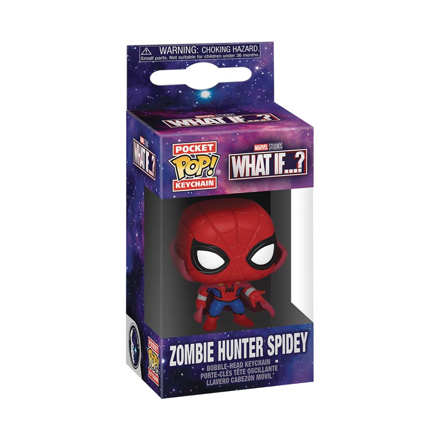 POP Keychain What If Series 2 Zombie Hunter Spidey Vinyl Pocket Keychain