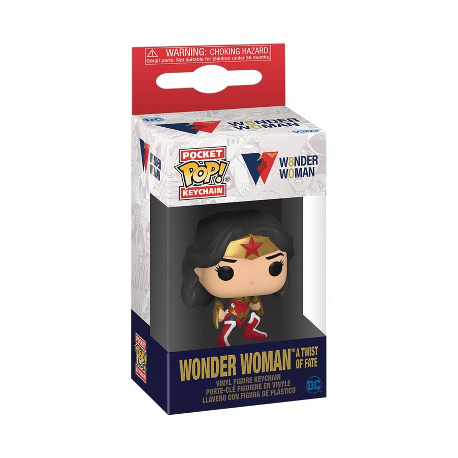 POP Keychain Wonder Woman 80th Anniversary Wonder Woman A Twist Of Fate Vinyl Pocket Keychain