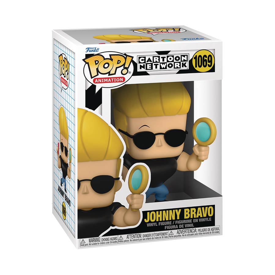 POP Animation Cartoon Network Johnny Bravo Johnny With Mirror And Comb Vinyl Figure