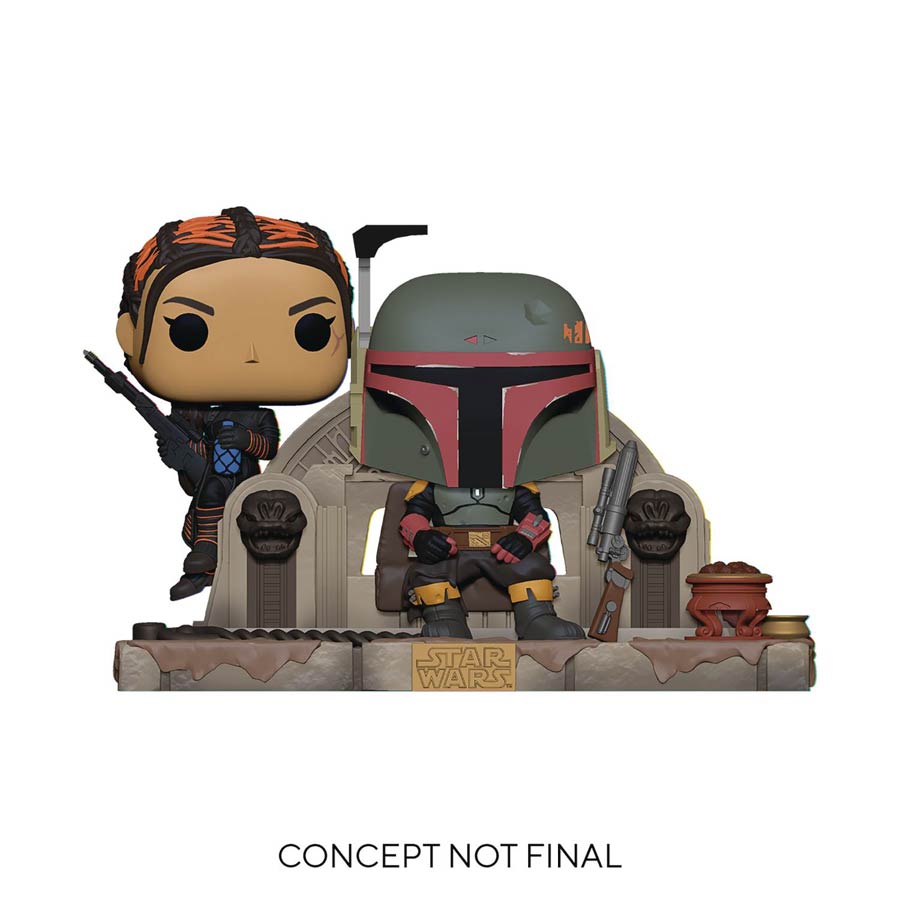 POP Moment Star Wars The Mandalorian Boba Fett And Fennec Shand Vinyl Bobble Head