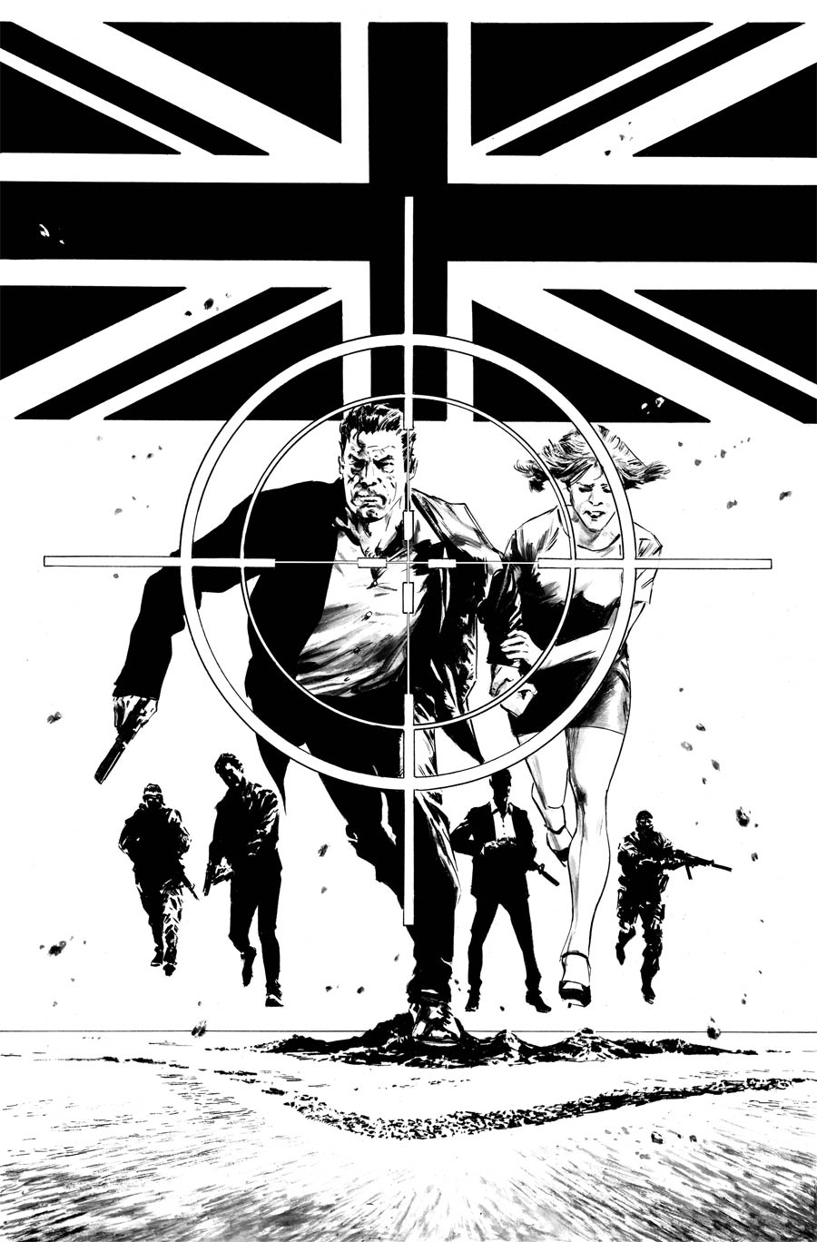 James Bond Himeros #1 Cover I Incentive Butch Guice Black & White Virgin Cover