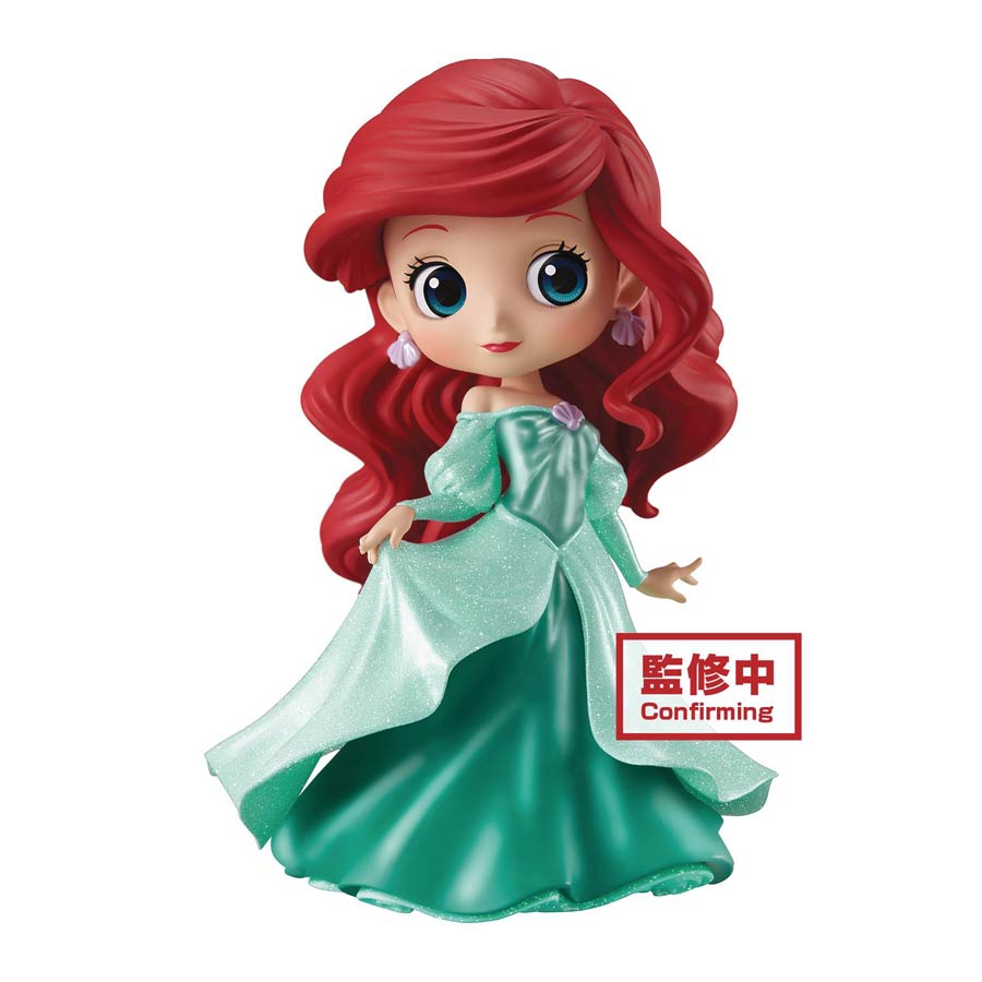 Disney Characters Q-Posket Figure - Ariel Princess Dress Glitter Line