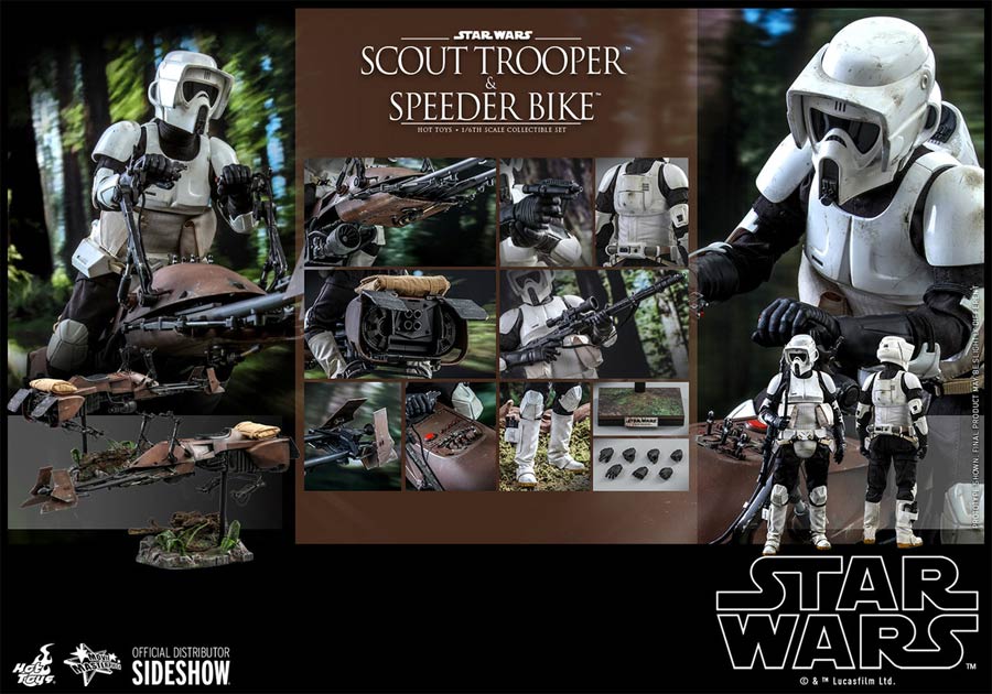 Star Wars Return Of The Jedi Scout Trooper And Speeder Bike Sixth Scale Action Figure
