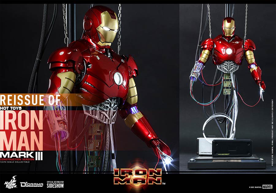 Marvel Iron Man Mark III (Construction Version) Sixth Scale Action Figure
