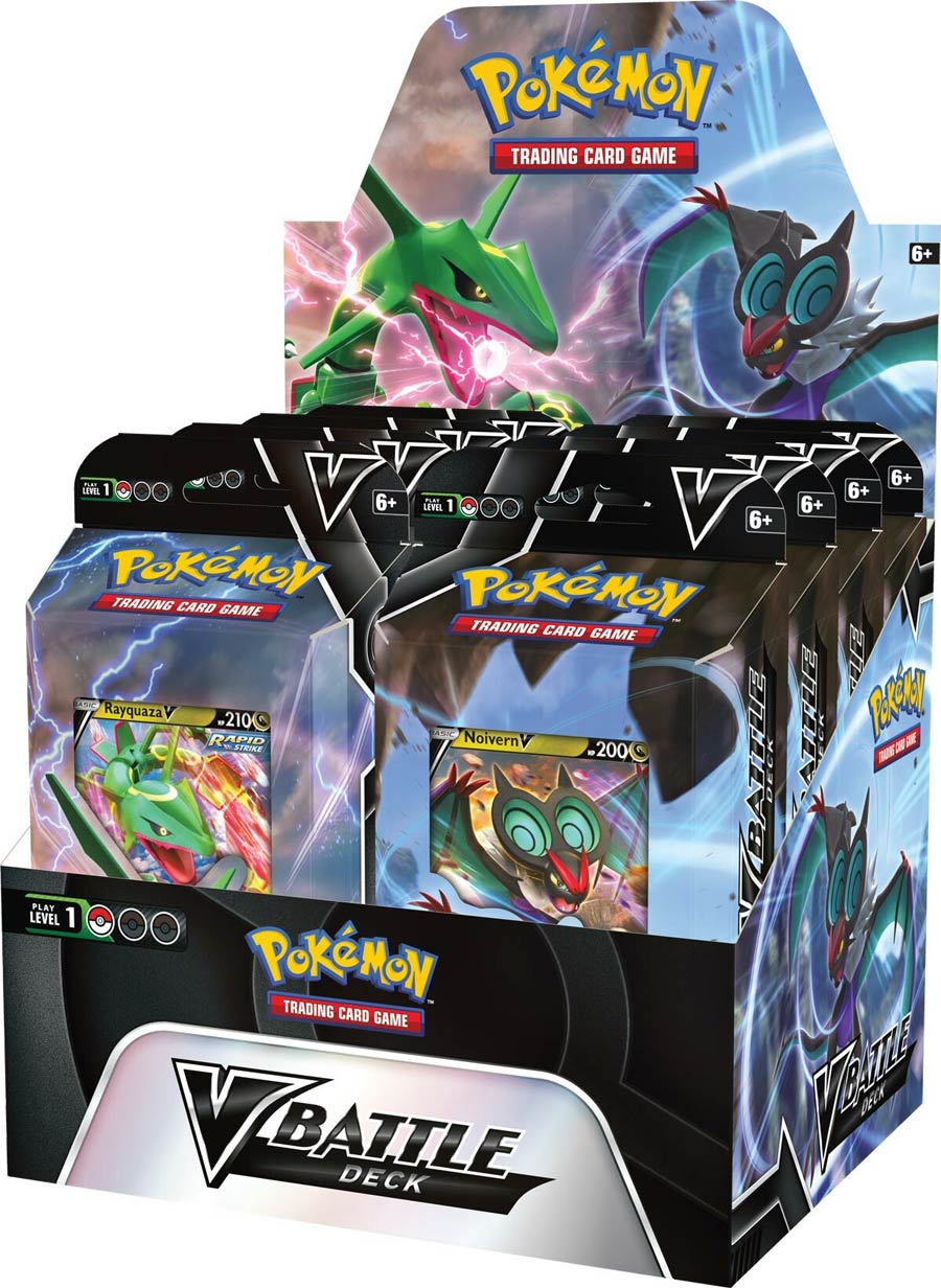 Pokemon Trading Card Game V Battle Deck Rayquaza vs Noivern Display of 8 Packs