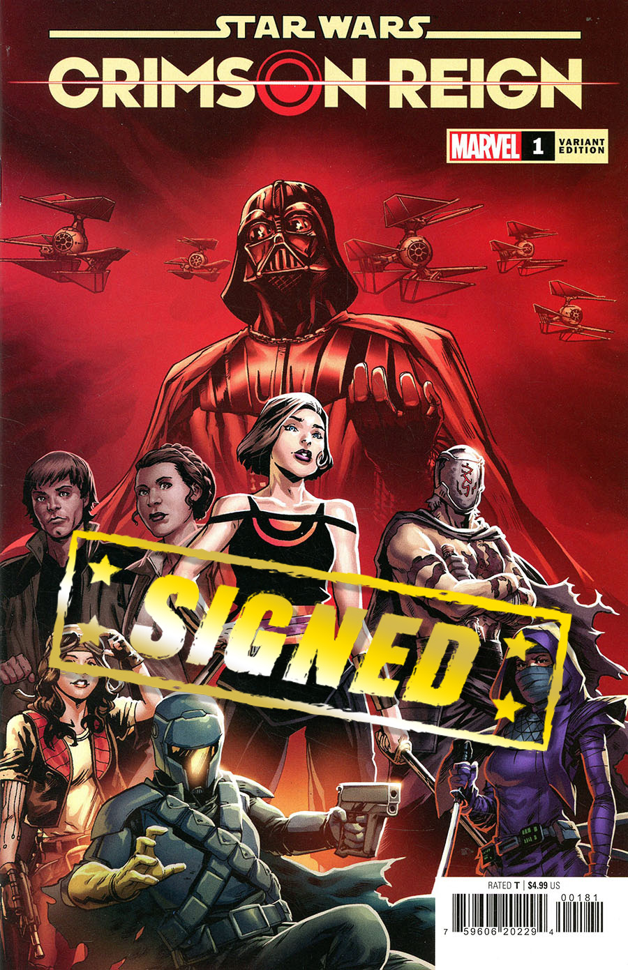 Star Wars Crimson Reign #1 Cover P Incentive Steven Cummings Variant Cover Signed By Charles Soule