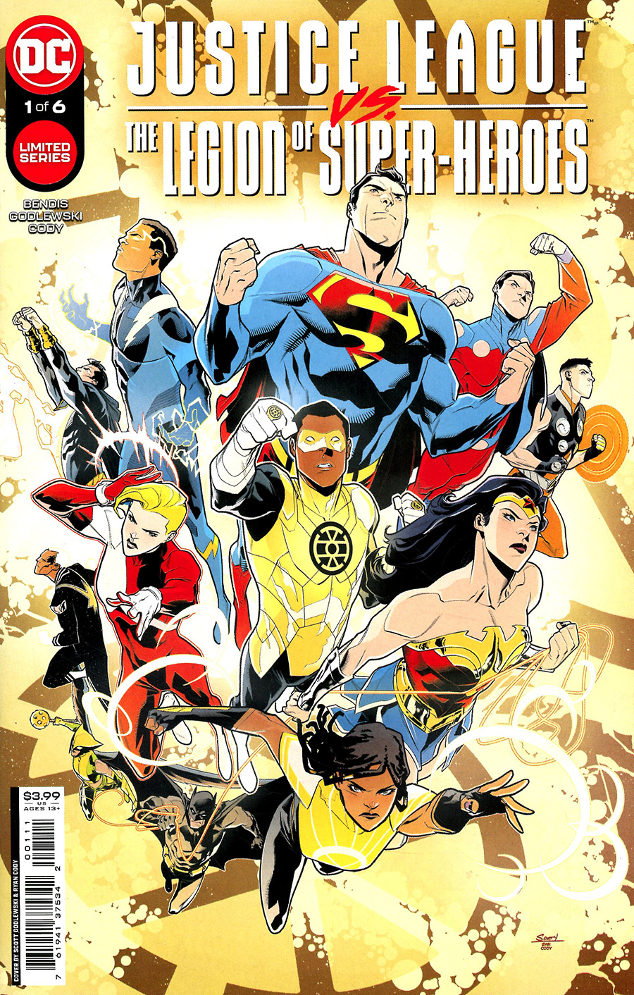 Justice League Vs The Legion Of Super-Heroes #1 Cover A Regular Scott Godlewski Cover