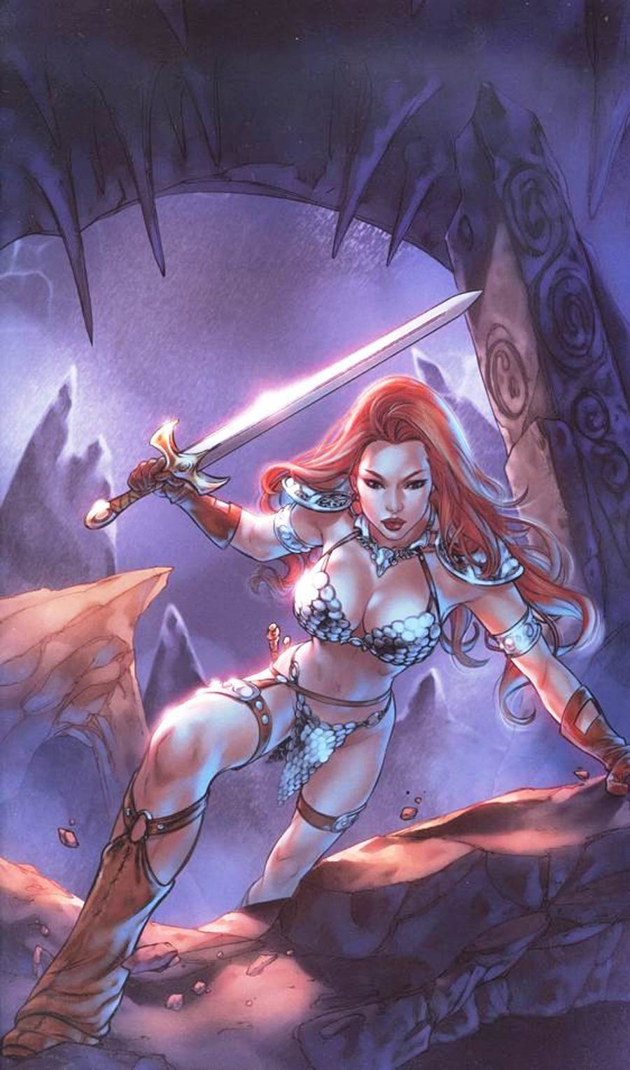 Invincible Red Sonja #5 Cover O Incentive Elias Chatzoudis Virgin Cover