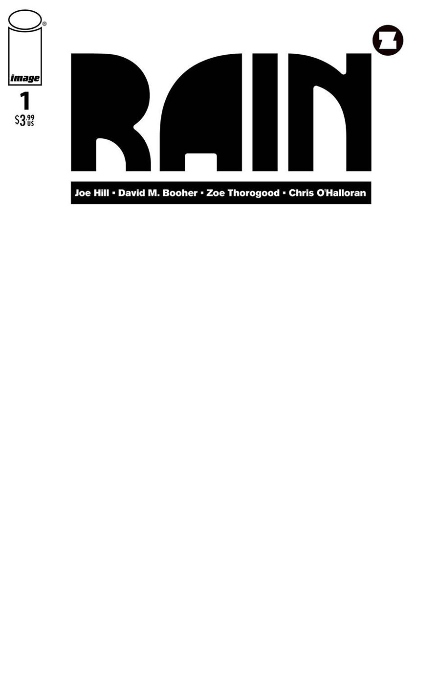 Joe Hills Rain #1 Cover C Variant Blank Cover