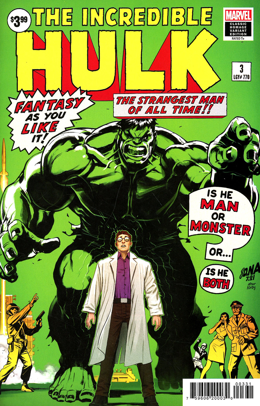Hulk Vol 5 #3 Cover B Variant David Nakayama Classic Homage Cover (Limit 1 Per Customer)
