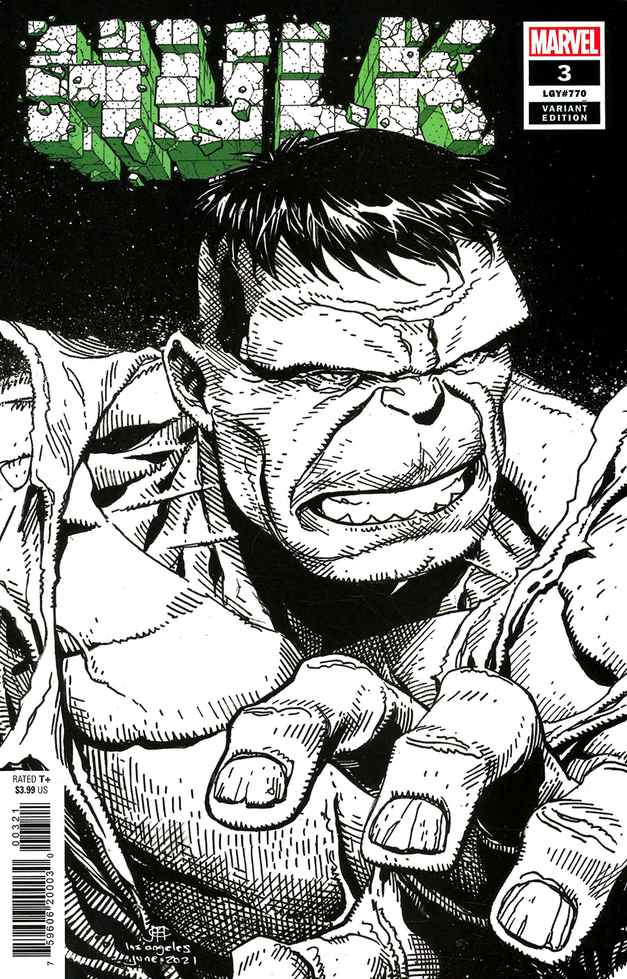 Hulk Vol 5 #3 Cover C Variant Jim Cheung Headshot Sketch Cover (Limit 1 Per Customer)