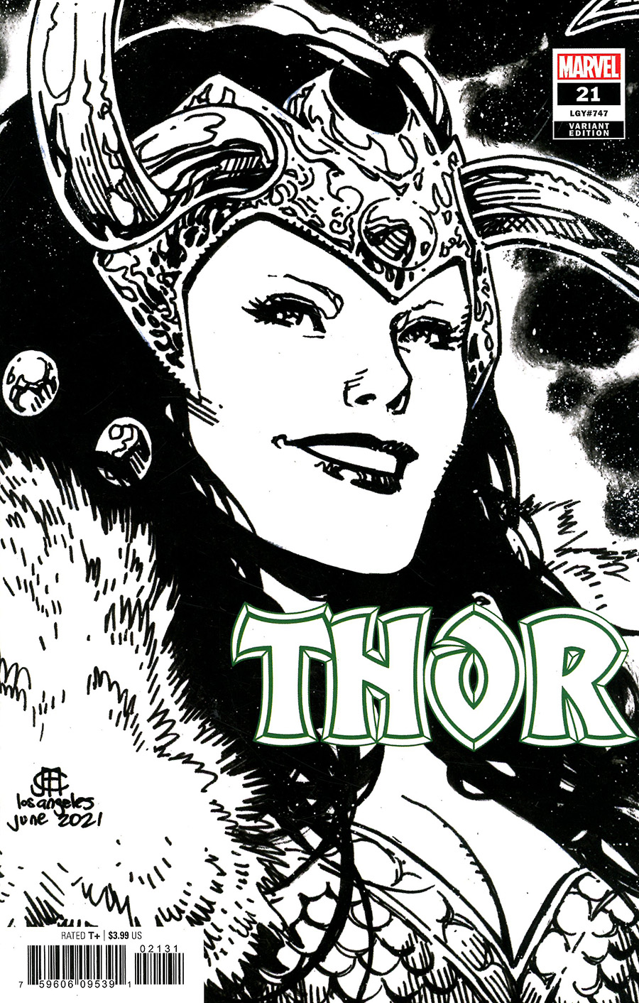 Thor Vol 6 #21 Cover C Variant Jim Cheung Headshot Sketch Cover (Limit 1 Per Customer)