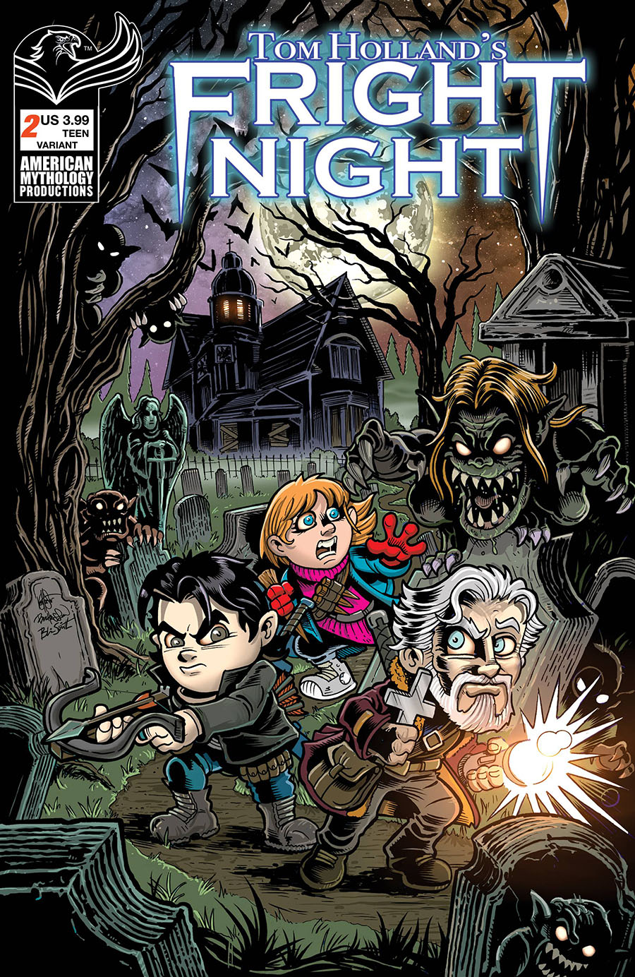 Tom Hollands Fright Night #2 Cover C Variant Buz Hasson & Ken Haeser Lil Vampire Hunters Cover