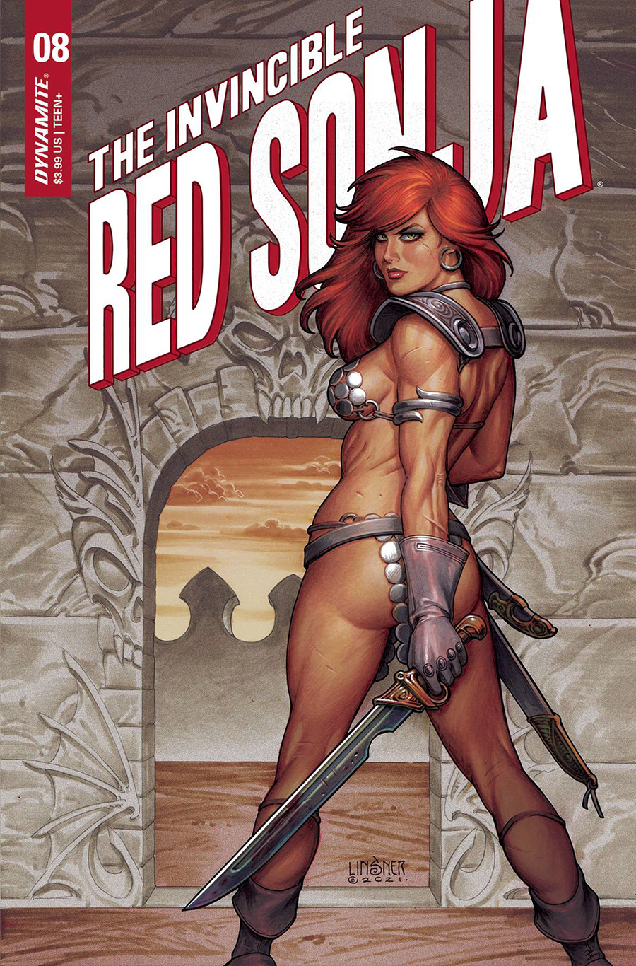 Invincible Red Sonja #8 Cover B Variant Joseph Michael Linsner Cover