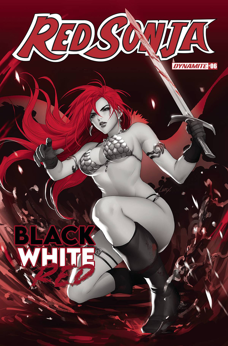 Red Sonja Black White Red #6 Cover B Variant Lesley Leirix Li Cover
