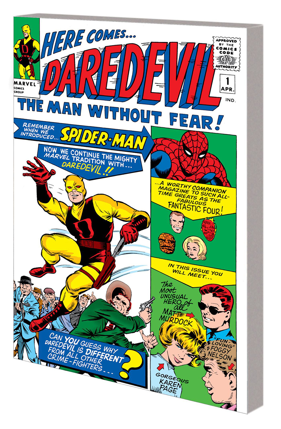 Mighty Marvel Masterworks Daredevil Vol 1 While The City Sleeps GN Direct Market Jack Kirby & Bill Everett Variant Cover