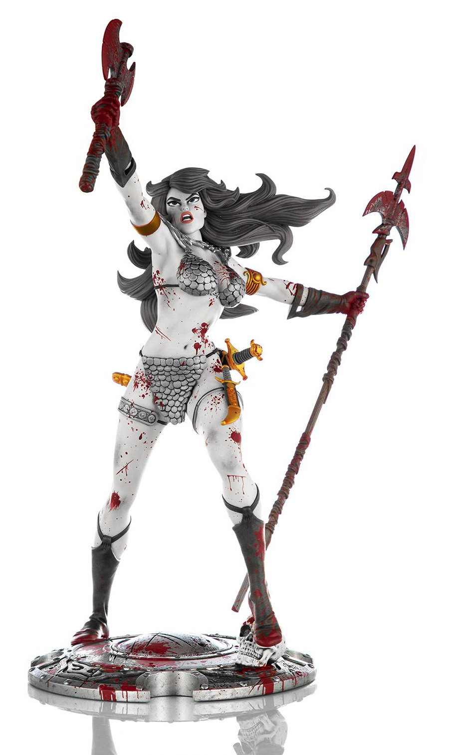 Red Sonja 45th Anniversary Collectors Statue By Frank Thorne Berzerker Variant Black & White Artists Proof Edition