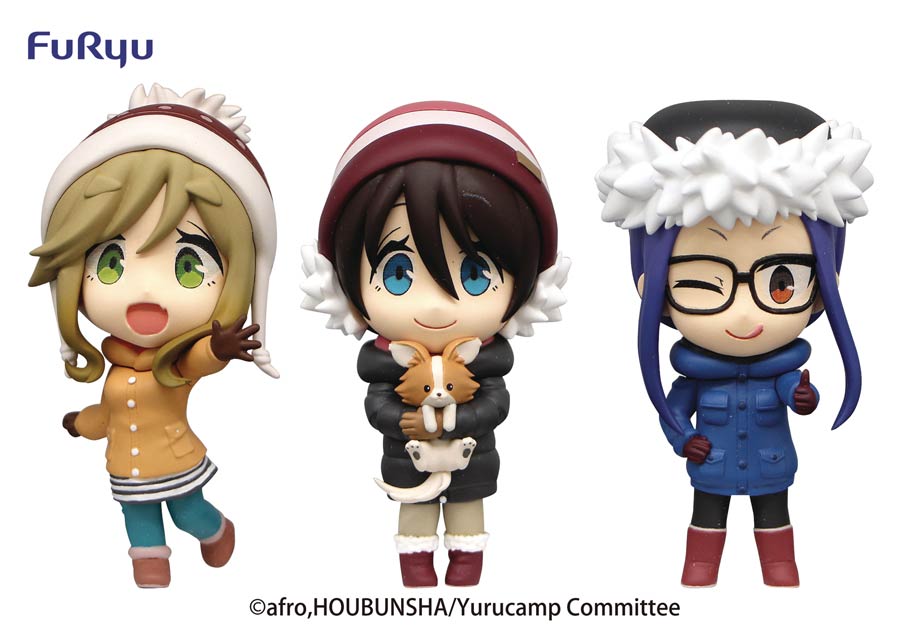 Laid-Back Camp Season 2 Vol 2 Chobirume 3-Piece PVC Figure Set