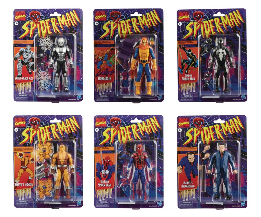 Spider-Man Legends Retro 6-Inch Action Figure Assortment Case 202201