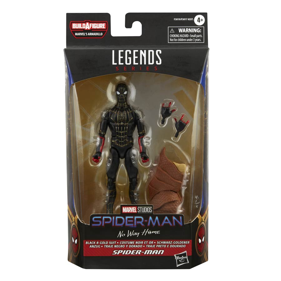 Spider-Man No Way Home Legends Black & Gold Spidey 6-Inch Action Figure