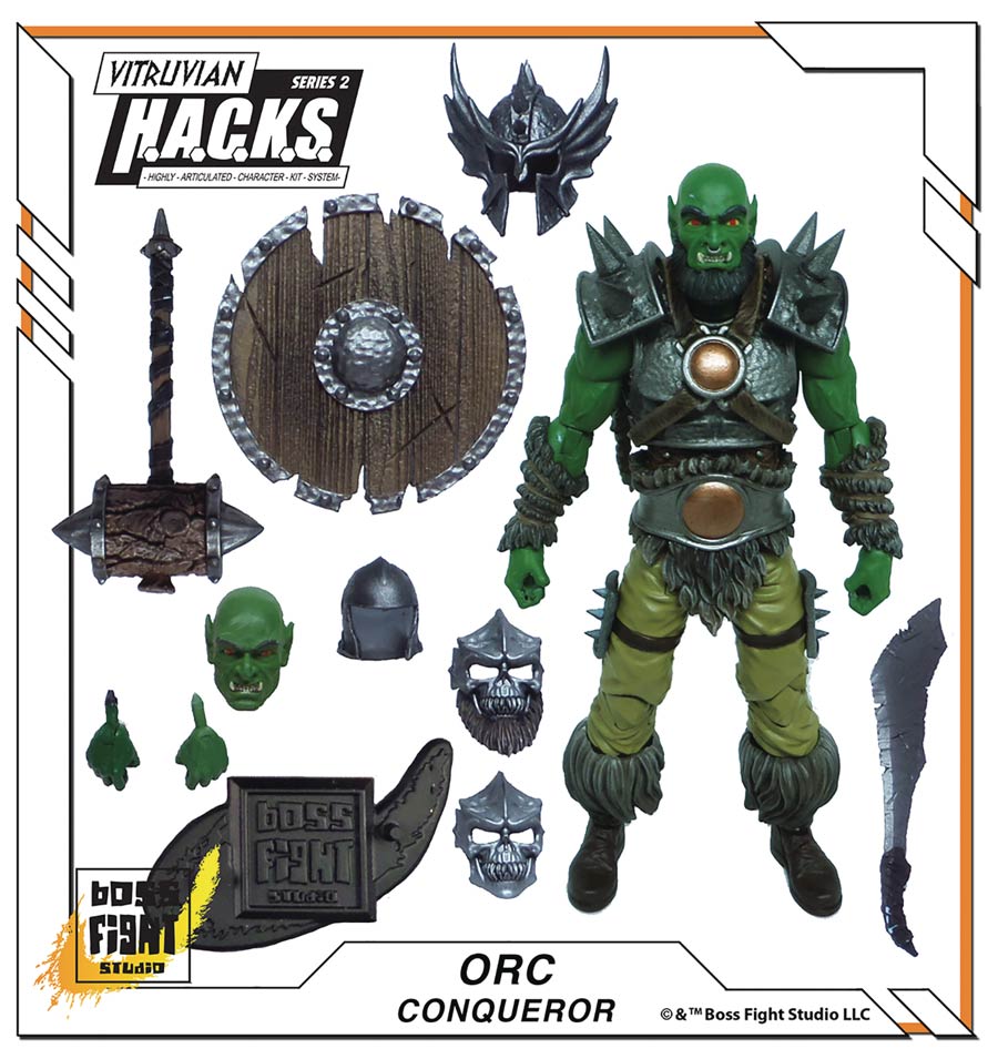Vitruvian H.A.C.K.S. Series 2 Action Figure - Male River Orc Conqueror