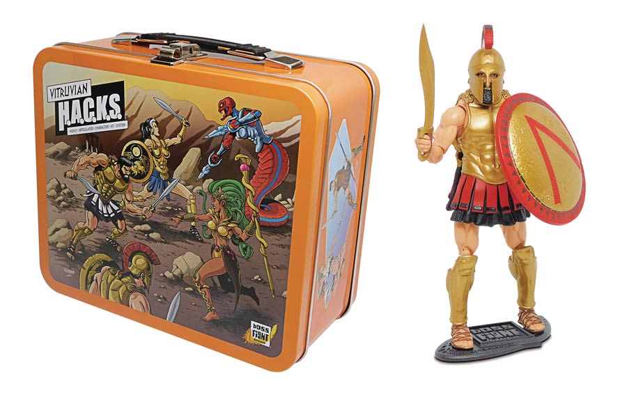 Vitruvian H.A.C.K.S. Leonidas Version 2 Figure With Lunchbox