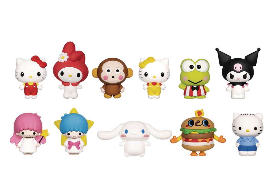 Hello Kitty And Friends 3D Foam Bag Clip Series 2 Blind Mystery Box 24-Piece Display