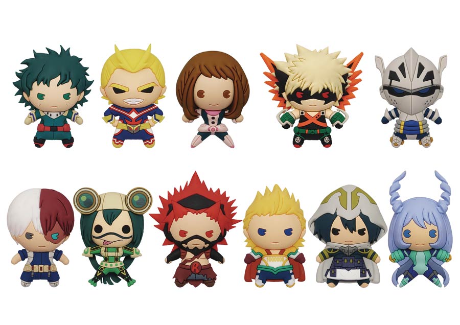 My Hero Academia 3D Foam Bag Clip Series 4 Blind Mystery Box 24-Piece Display