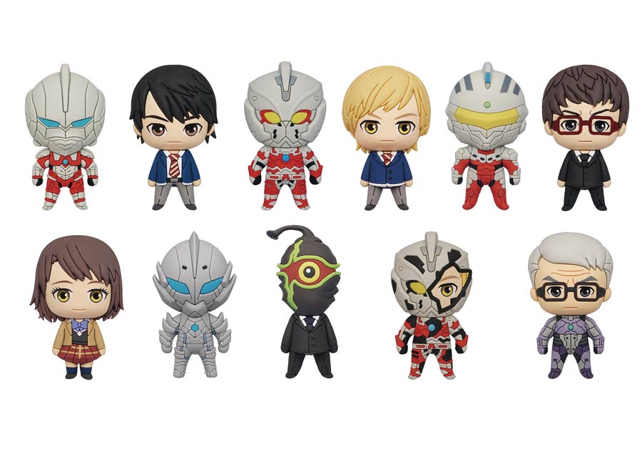 Ultraman Anime 3D Foam Bag Clip Blind Mystery Box 24-Piece Display