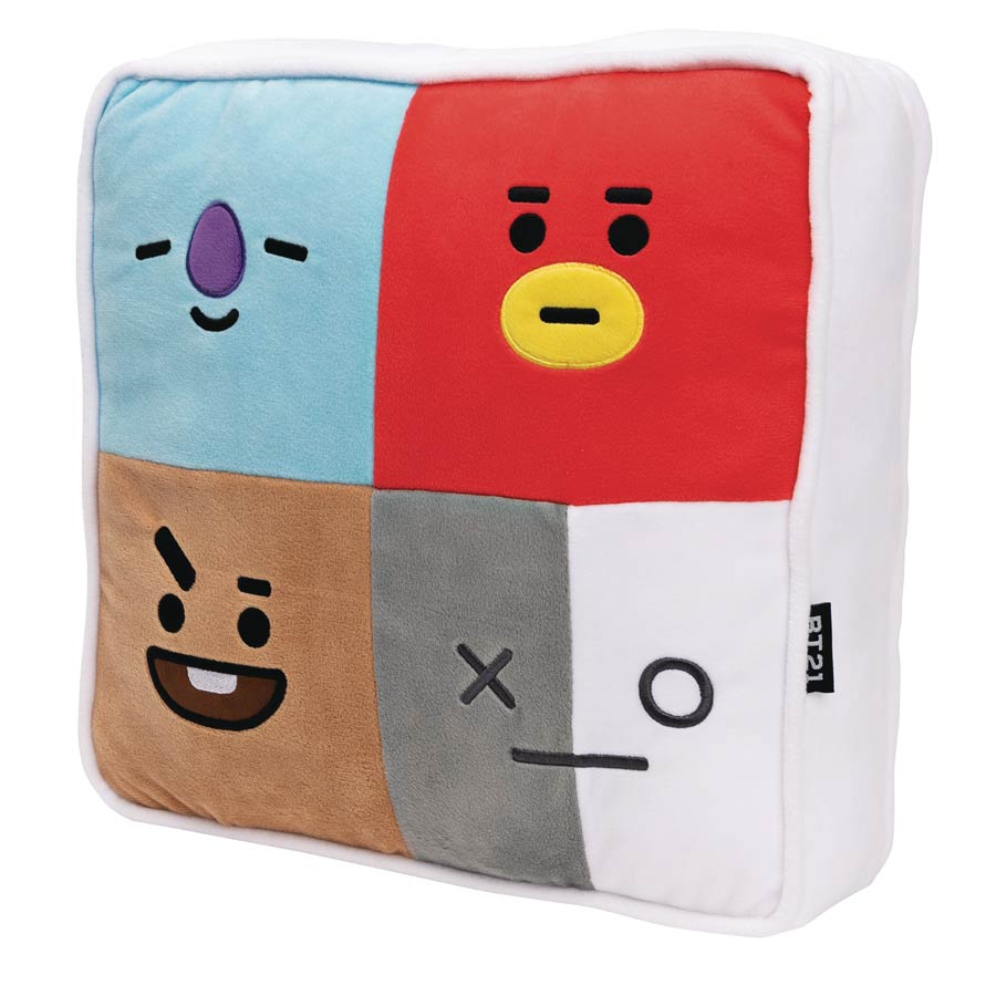 Gund Line Friends BT21 Square Pillow 12-Inch Plush