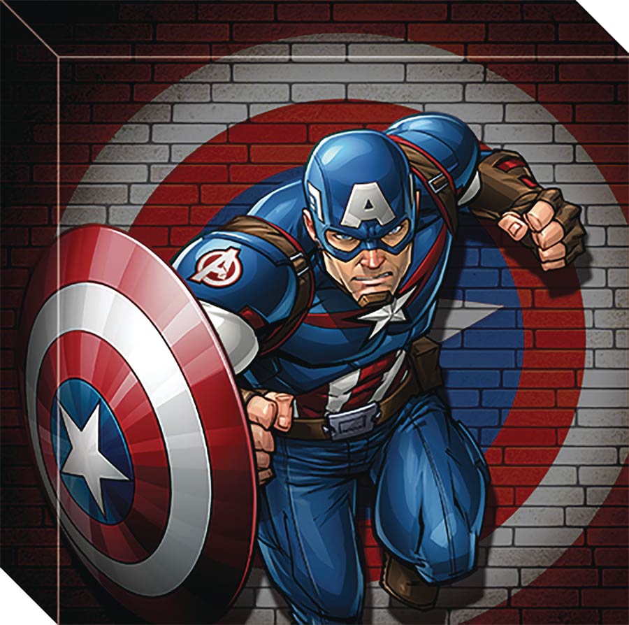 Marvel 12-Inch Canvas Wall Art - Captain America
