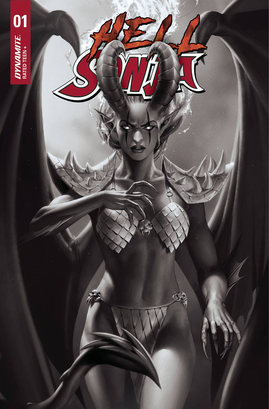 Hell Sonja #1 Cover H Incentive Junggeun Yoon Black & White Cover